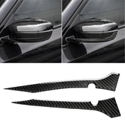 Adesivo decorativo per striscia paraurti specchietto retrovisore auto in fibra di carbonio da 2 pezzi per BMW G30 (2018-2019) / G11 (2016-2019), guida a sinistra con fotocamera, Rearview Mirror Left Drive with Camera