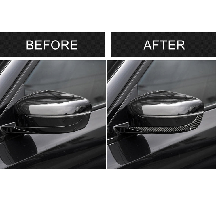 Adesivo decorativo per striscia paraurti specchietto retrovisore auto in fibra di carbonio da 2 pezzi per BMW G30 (2018-2019) / G11 (2016-2019), guida a sinistra con fotocamera, Rearview Mirror Left Drive with Camera