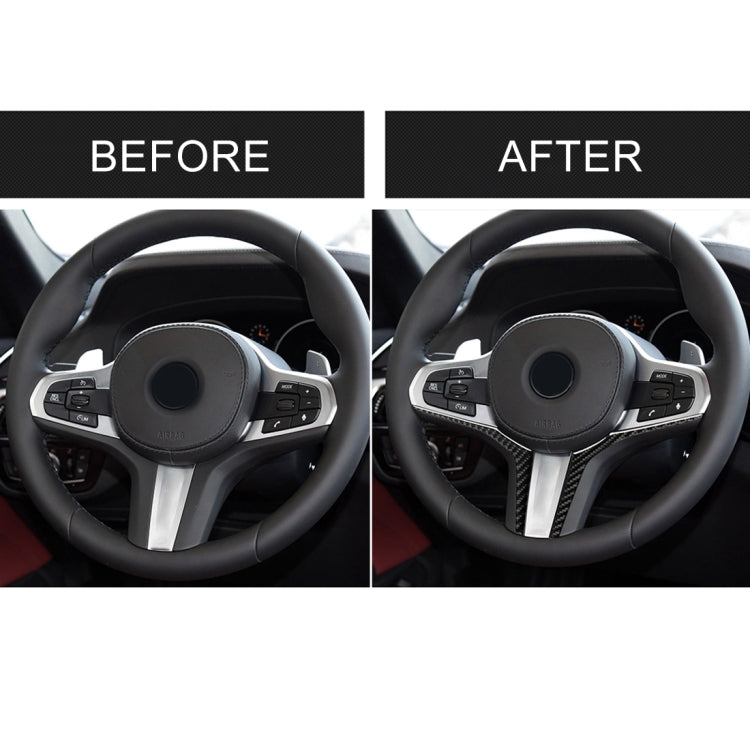 Adesivo decorativo per pannello inferiore del volante in fibra di carbonio per auto per BMW G30 (2018-2020) / G01 (2018-2020) / G02 (2019-2020), Steering Wheel Lower Panel