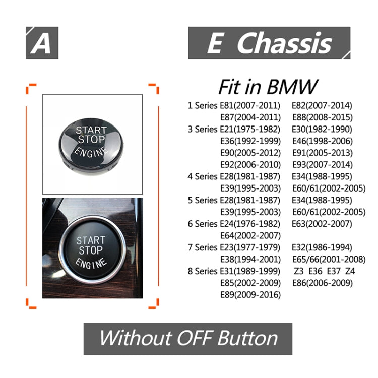 Copertura pulsante avviamento motore per BMW E90 nero