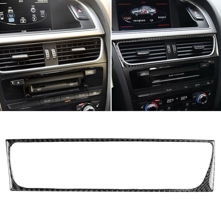 Adesivo decorativo per telaio uscita aria aria condizionata in fibra di carbonio per auto per Audi A4 B8 2009-2016 / A5 2008-2017 / Q5 2009-20178203;, Guida a sinistra, Air Outlet Frame