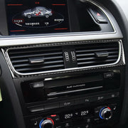 Adesivo decorativo per telaio uscita aria aria condizionata in fibra di carbonio per auto per Audi A4 B8 2009-2016 / A5 2008-2017 / Q5 2009-20178203;, Guida a sinistra, Air Outlet Frame