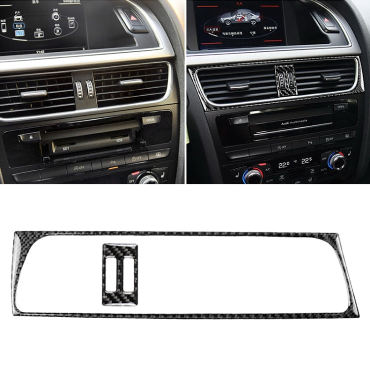 Adesivo decorativo 2 in 1 per cornice di uscita aria condizionata in fibra di carbonio per auto per Audi A4 B8 2009-2016 / A5 2008-2017 / Q5 2009-20178203;, guida a sinistra, Air Conditioning Air Outlet Frame