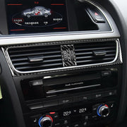 Adesivo decorativo 2 in 1 per cornice di uscita aria condizionata in fibra di carbonio per auto per Audi A4 B8 2009-2016 / A5 2008-2017 / Q5 2009-20178203;, guida a sinistra, Air Conditioning Air Outlet Frame