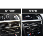 Adesivo decorativo 2 in 1 per cornice di uscita aria condizionata in fibra di carbonio per auto per Audi A4 B8 2009-2016 / A5 2008-2017 / Q5 2009-20178203;, guida a sinistra, Air Conditioning Air Outlet Frame