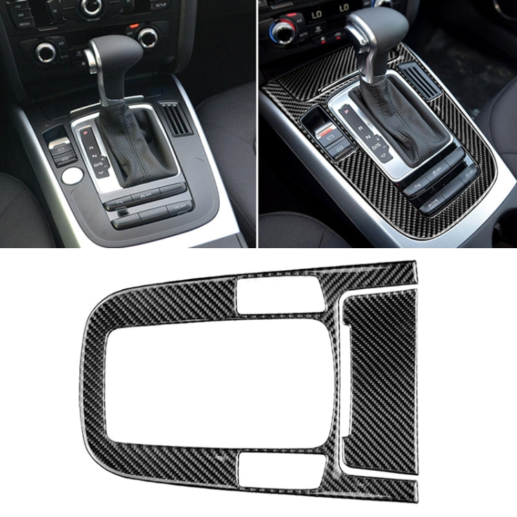 Adesivo decorativo per pannello di posizione del cambio in fibra di carbonio per Audi 2010-2018 Q5 / 2009-2016 A4L / 2009-2016 A5, Gear Position (A)