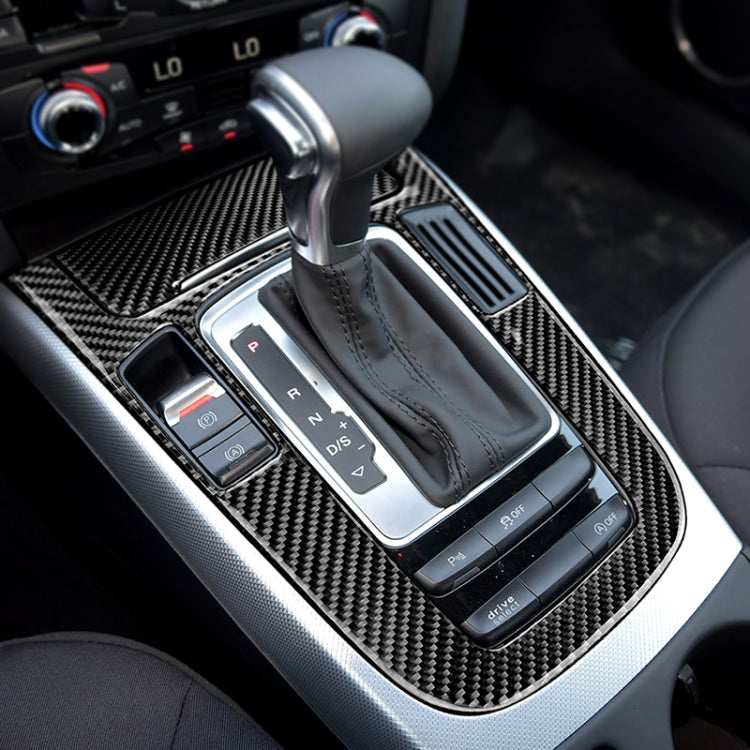 Adesivo decorativo per pannello di posizione del cambio in fibra di carbonio per Audi 2010-2018 Q5 / 2009-2016 A4L / 2009-2016 A5, Gear Position (A)