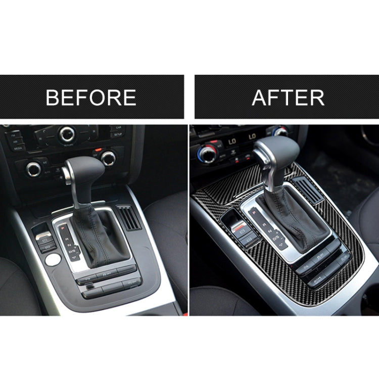 Adesivo decorativo per pannello di posizione del cambio in fibra di carbonio per Audi 2010-2018 Q5 / 2009-2016 A4L / 2009-2016 A5, Gear Position (A)