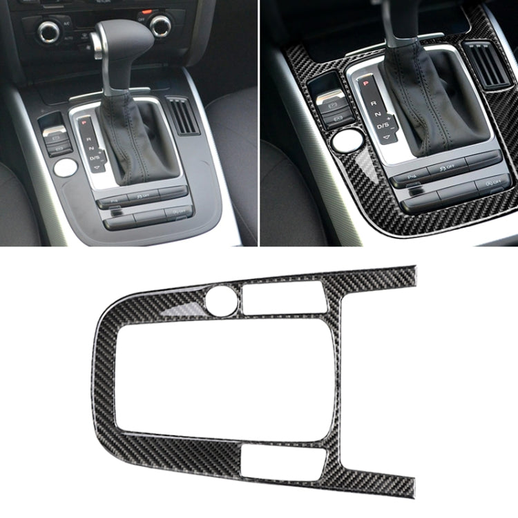 Adesivo decorativo per pannello di posizione del cambio in fibra di carbonio per Audi 2010-2018 Q5 / 2009-2016 A4L / 2009-2016 A5, guida a sinistra, Gear Position (B)