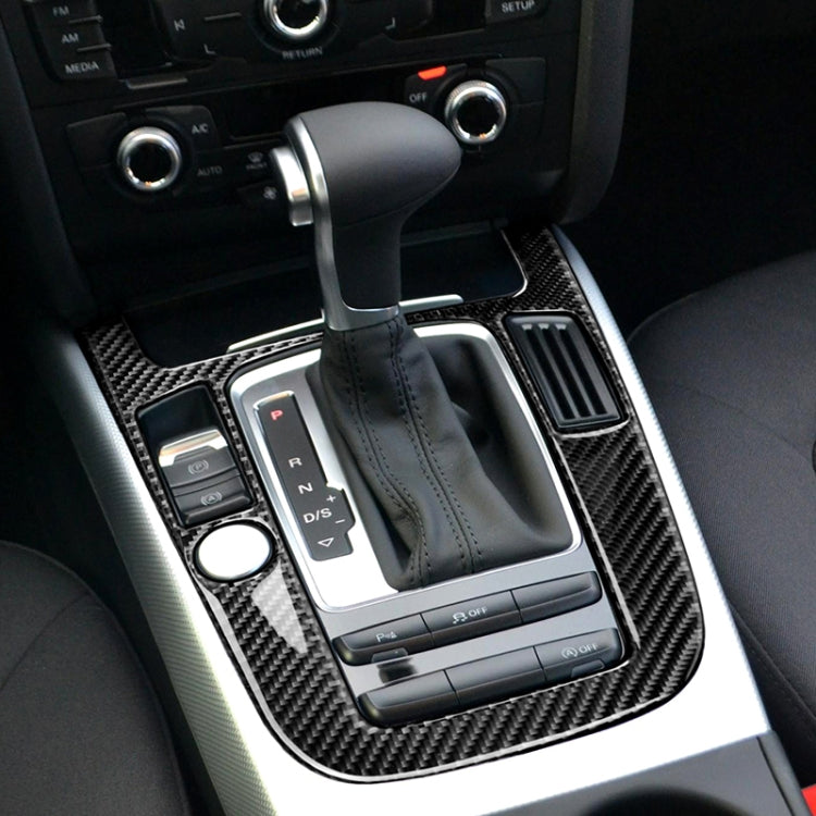 Adesivo decorativo per pannello di posizione del cambio in fibra di carbonio per Audi 2010-2018 Q5 / 2009-2016 A4L / 2009-2016 A5, guida a sinistra, Gear Position (B)