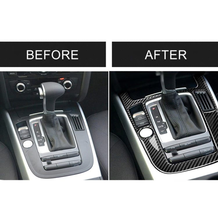 Adesivo decorativo per pannello di posizione del cambio in fibra di carbonio per Audi 2010-2018 Q5 / 2009-2016 A4L / 2009-2016 A5, guida a sinistra, Gear Position (B)