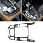 Adesivo decorativo per pannello di posizione del cambio in fibra di carbonio per Audi 2010-2018 Q5 / 2009-2016 A4L / 2009-2016 A5, guida a sinistra, Gear Position (C)