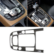 Adesivo decorativo per pannello di posizione del cambio in fibra di carbonio per Audi 2010-2018 Q5 / 2009-2016 A4L / 2009-2016 A5, guida a sinistra, Gear Position (C)