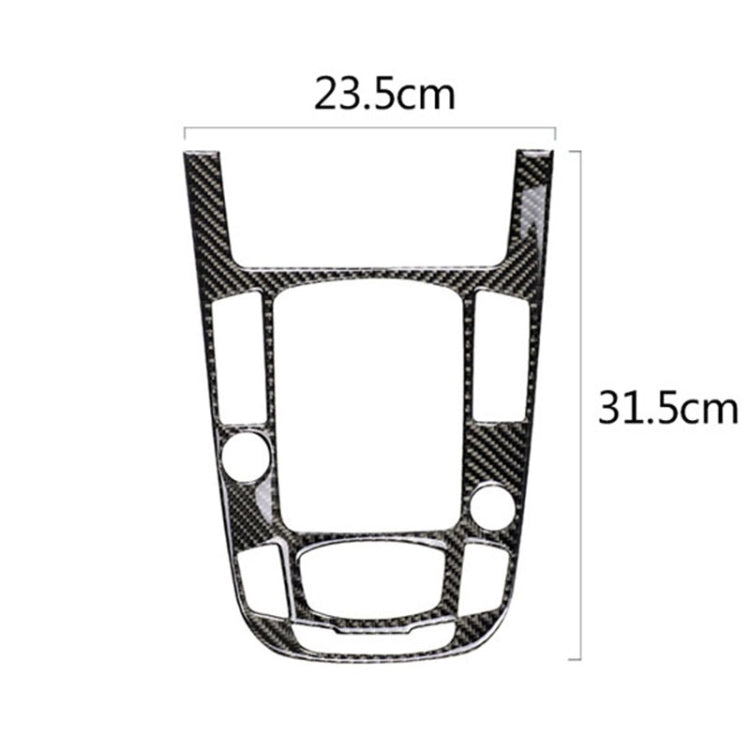 Adesivo decorativo per pannello di posizione del cambio in fibra di carbonio per Audi 2010-2018 Q5 / 2009-2016 A4L / 2009-2016 A5, guida a sinistra, Gear Position (C)