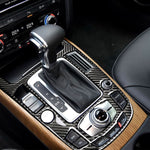 Adesivo decorativo per pannello di posizione del cambio in fibra di carbonio per Audi 2010-2018 Q5 / 2009-2016 A4L / 2009-2016 A5, guida a sinistra, Gear Position (C)