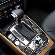 Adesivo decorativo per pannello di posizione del cambio in fibra di carbonio per Audi 2010-2018 Q5 / 2009-2016 A4L / 2009-2016 A5, guida a sinistra, Gear Position (C)