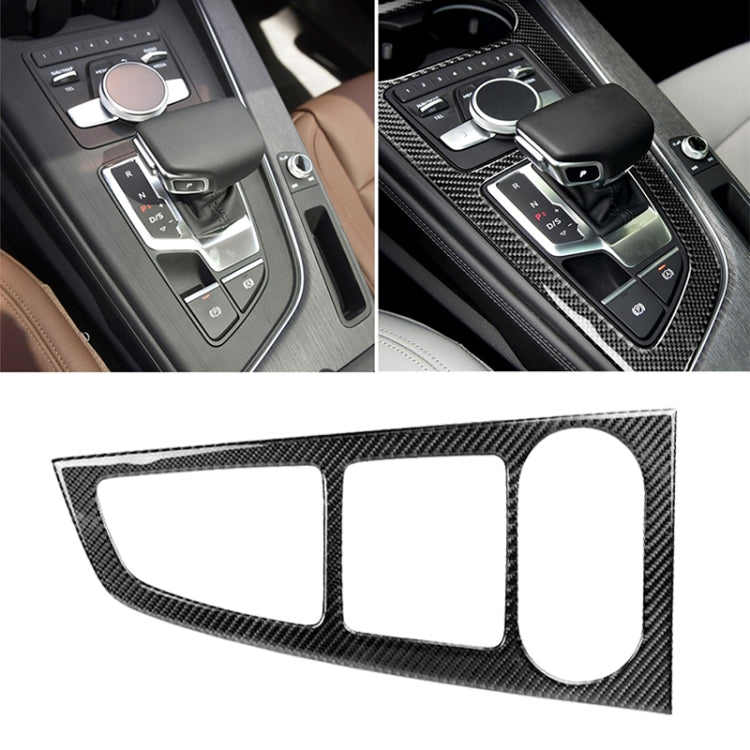 Adesivo decorativo per pannello di posizione del cambio in fibra di carbonio per Audi 2017-2018 A4L / 2017-2018 A5 / 2016-2017 A4 B9, guida a sinistra, Gear Position