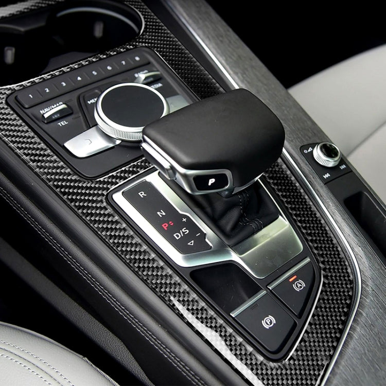 Adesivo decorativo per pannello di posizione del cambio in fibra di carbonio per Audi 2017-2018 A4L / 2017-2018 A5 / 2016-2017 A4 B9, guida a sinistra, Gear Position
