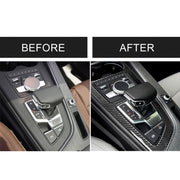Adesivo decorativo per pannello di posizione del cambio in fibra di carbonio per Audi 2017-2018 A4L / 2017-2018 A5 / 2016-2017 A4 B9, guida a sinistra, Gear Position
