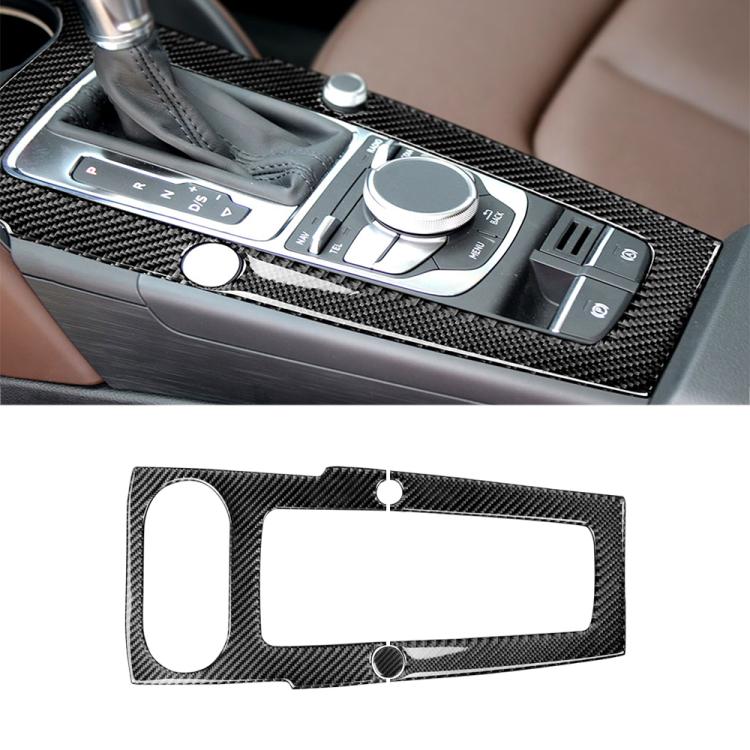Adesivo decorativo per pannello di posizione del cambio in fibra di carbonio per auto per Audi 2014-2017 A3, guida a sinistra, Gear Position For A3