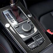 Adesivo decorativo per pannello di posizione del cambio in fibra di carbonio per auto per Audi 2014-2017 A3, guida a sinistra, Gear Position For A3