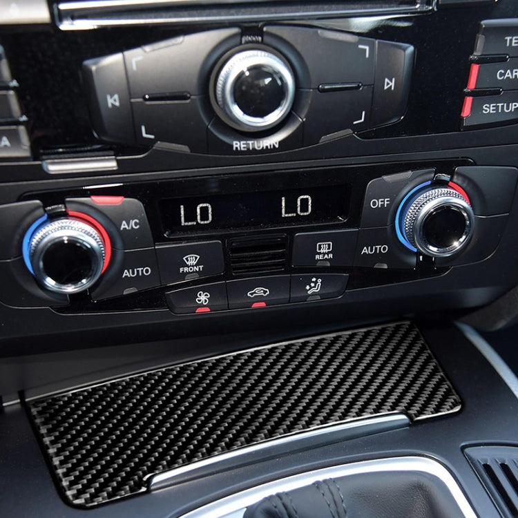 Adesivo decorativo per pannello accendisigari in fibra di carbonio per auto per Audi 2010-2018 Q5 / 2009-2016 A4L / 2009-2016 A5, Storage Cigarette Lighter