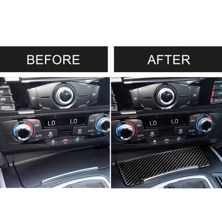 Adesivo decorativo per pannello accendisigari in fibra di carbonio per auto per Audi 2010-2018 Q5 / 2009-2016 A4L / 2009-2016 A5, Storage Cigarette Lighter