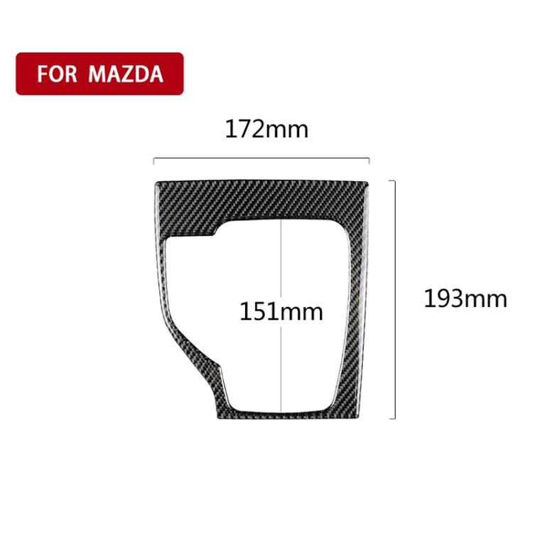 Telaio dell'ingranaggio con guida sinistra in fibra di carbonio per auto, un adesivo decorativo per Mazda Axela 2013-2016, Left Drive Gear Frame A