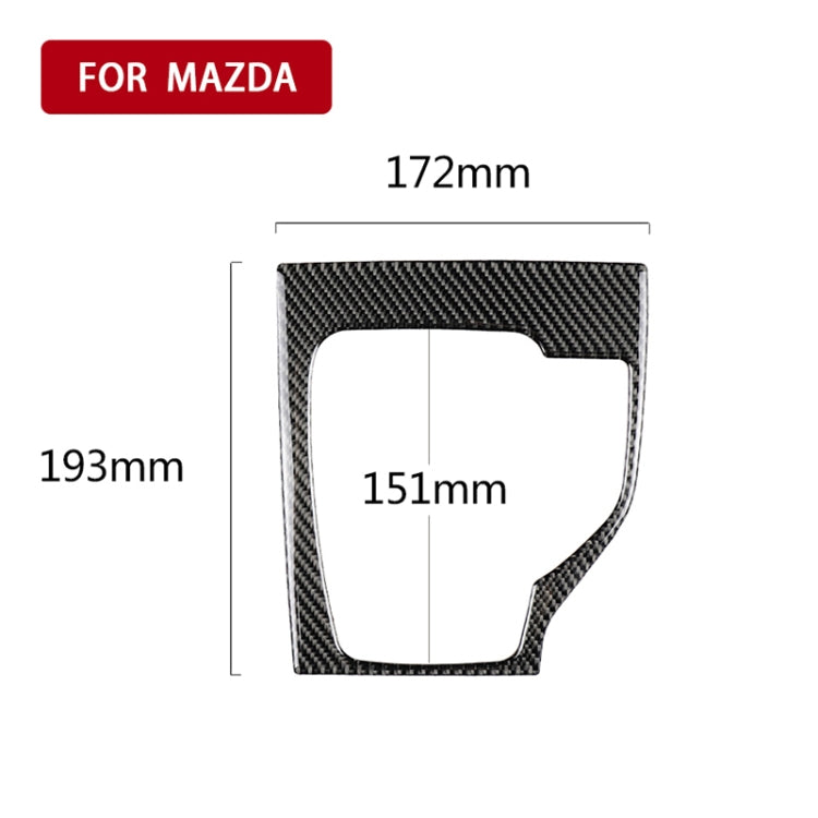 Telaio dell'ingranaggio con guida destra in fibra di carbonio per auto, un adesivo decorativo per Mazda Axela 2013-2016, Right Drive Gear Frame A
