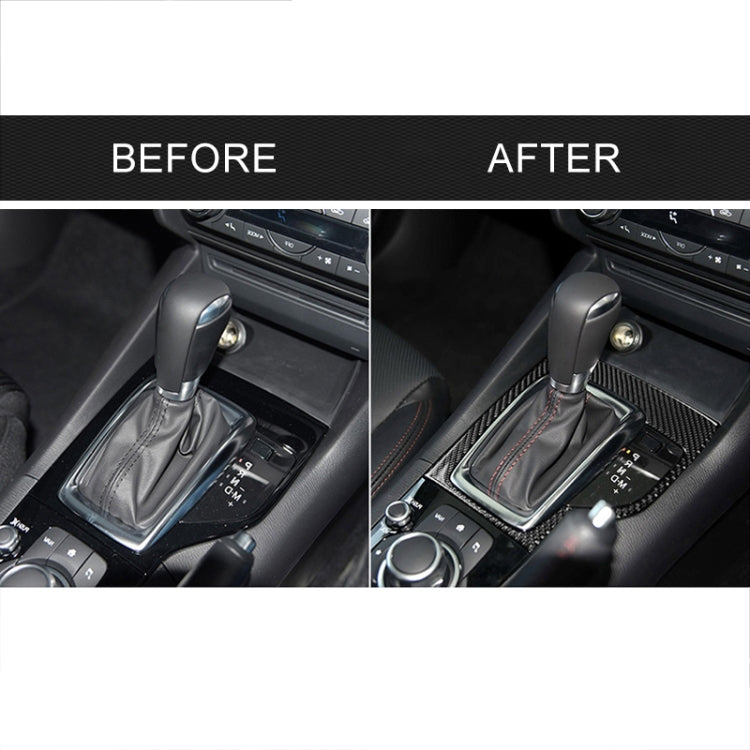 Telaio dell'ingranaggio con guida destra in fibra di carbonio per auto, un adesivo decorativo per Mazda Axela 2013-2016, Right Drive Gear Frame A