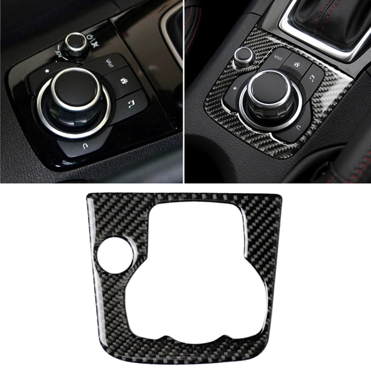 Cornice multimediale per auto con guida a destra in fibra di carbonio, un adesivo decorativo per Mazda Axela 2013-2016, Right Drive Multimedia Frame A