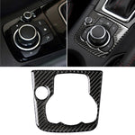 Cornice multimediale per auto con guida a destra in fibra di carbonio, un adesivo decorativo per Mazda Axela 2013-2016, Right Drive Multimedia Frame A