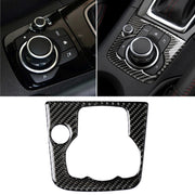 Cornice multimediale per auto con guida a destra in fibra di carbonio, un adesivo decorativo per Mazda Axela 2013-2016, Right Drive Multimedia Frame A