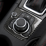 Cornice multimediale per auto con guida a destra in fibra di carbonio, un adesivo decorativo per Mazda Axela 2013-2016, Right Drive Multimedia Frame A
