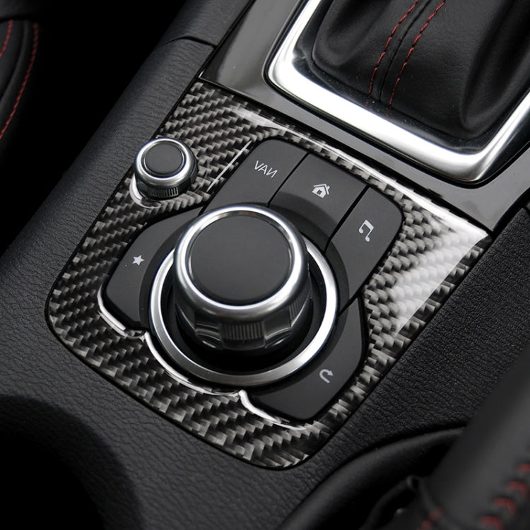 Cornice multimediale per auto con guida a destra in fibra di carbonio, un adesivo decorativo per Mazda Axela 2013-2016, Right Drive Multimedia Frame A