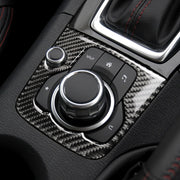 Cornice multimediale per auto con guida a destra in fibra di carbonio, un adesivo decorativo per Mazda Axela 2013-2016, Right Drive Multimedia Frame A