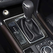 Adesivo decorativo B per telaio ingranaggio guida sinistra in fibra di carbonio per auto per Mazda Axela 2017-2018, Left Drive Gear Frame B