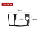 Adesivo decorativo per telaio multimediale con guida a sinistra in fibra di carbonio per auto per Mazda Axela 2017-2018, Left Drive Multimedia Frame B