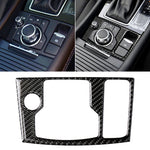 Adesivo decorativo per telaio multimediale con guida a destra in fibra di carbonio per auto per Mazda Axela 2017-2018, Right Drive Multimedia Frame B