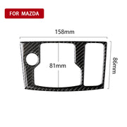 Adesivo decorativo per telaio multimediale con guida a destra in fibra di carbonio per auto per Mazda Axela 2017-2018, Right Drive Multimedia Frame B