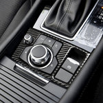 Adesivo decorativo per telaio multimediale con guida a destra in fibra di carbonio per auto per Mazda Axela 2017-2018, Right Drive Multimedia Frame B