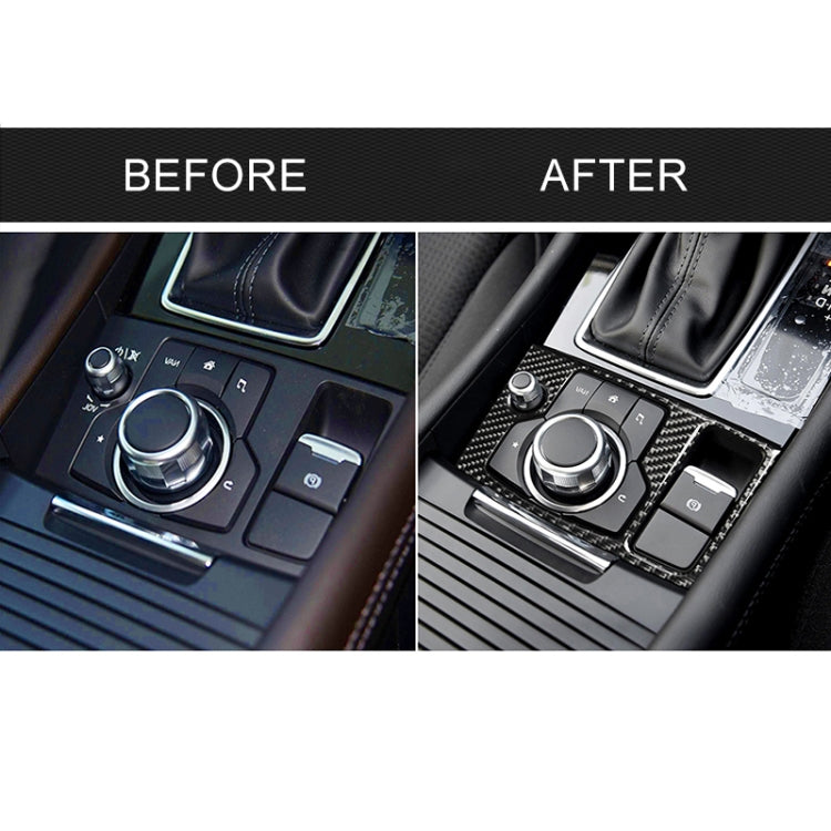 Adesivo decorativo per telaio multimediale con guida a destra in fibra di carbonio per auto per Mazda Axela 2017-2018, Right Drive Multimedia Frame B