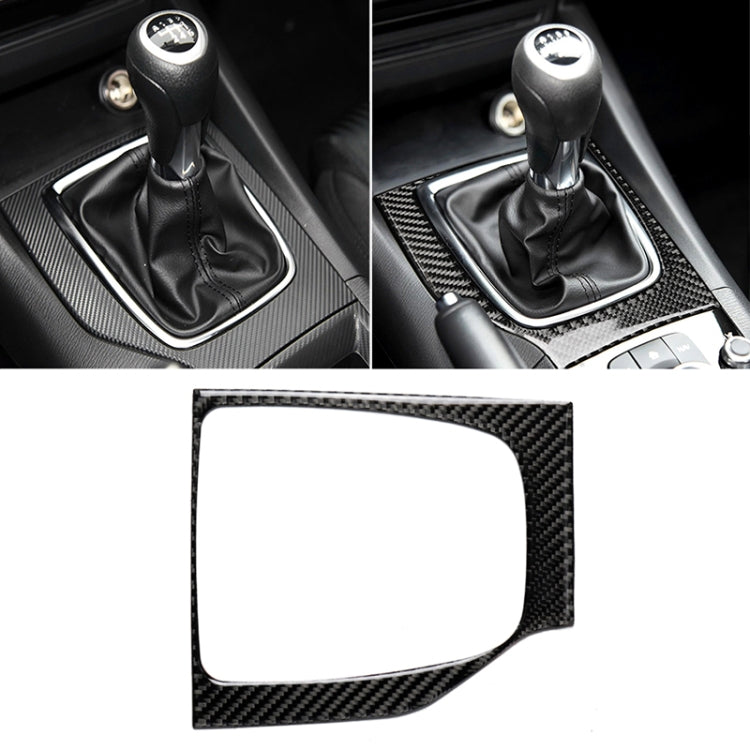 Adesivo decorativo C per telaio cambio manuale con guida a sinistra in fibra di carbonio per auto per Mazda Axela 2017-2018, Left Drive Manual Gear Frame C