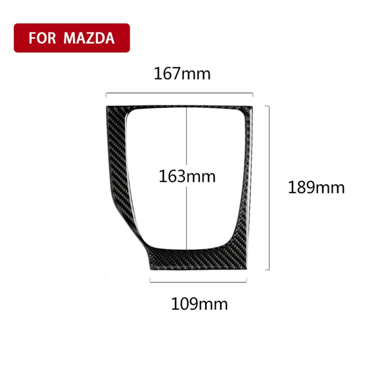 Adesivo decorativo C per telaio cambio manuale con guida a sinistra in fibra di carbonio per auto per Mazda Axela 2017-2018, Left Drive Manual Gear Frame C