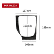 Adesivo decorativo C per telaio cambio manuale con guida a sinistra in fibra di carbonio per auto per Mazda Axela 2017-2018, Left Drive Manual Gear Frame C