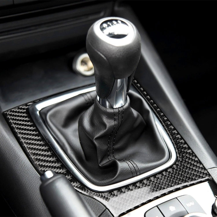 Adesivo decorativo C per telaio cambio manuale con guida a sinistra in fibra di carbonio per auto per Mazda Axela 2017-2018, Left Drive Manual Gear Frame C