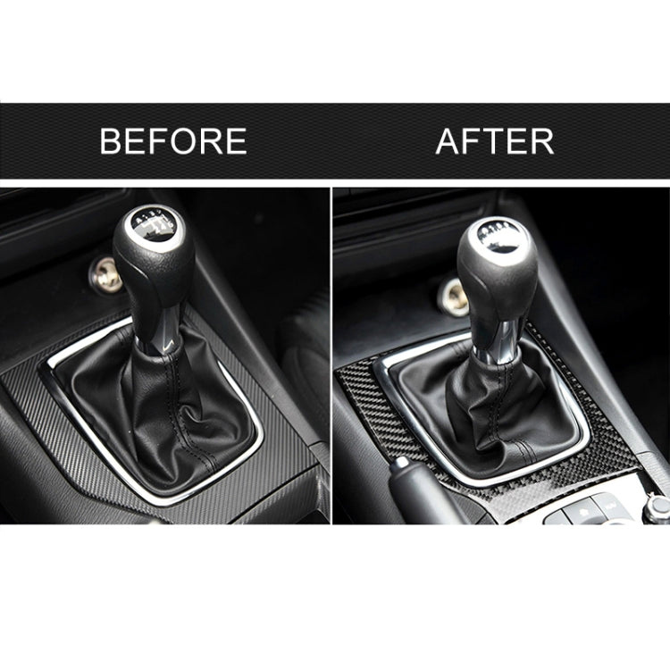 Adesivo decorativo C per telaio cambio manuale con guida a sinistra in fibra di carbonio per auto per Mazda Axela 2017-2018, Left Drive Manual Gear Frame C