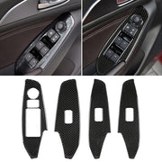Adesivo decorativo per pannello alzacristalli per finestrino con guida a sinistra in fibra di carbonio per Mazda Axela 2014/2017-2018, Left Drive Window Lift Panel