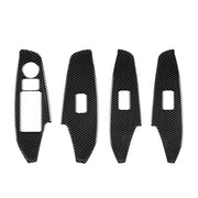 Adesivo decorativo per pannello alzacristalli per finestrino con guida a sinistra in fibra di carbonio per Mazda Axela 2014/2017-2018, Left Drive Window Lift Panel