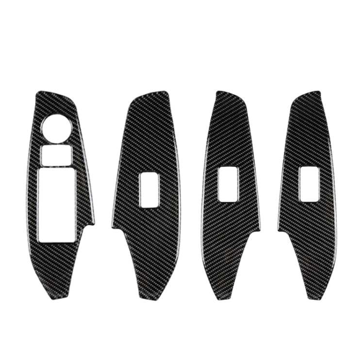 Adesivo decorativo per pannello alzacristalli per finestrino con guida a sinistra in fibra di carbonio per Mazda Axela 2014/2017-2018, Left Drive Window Lift Panel